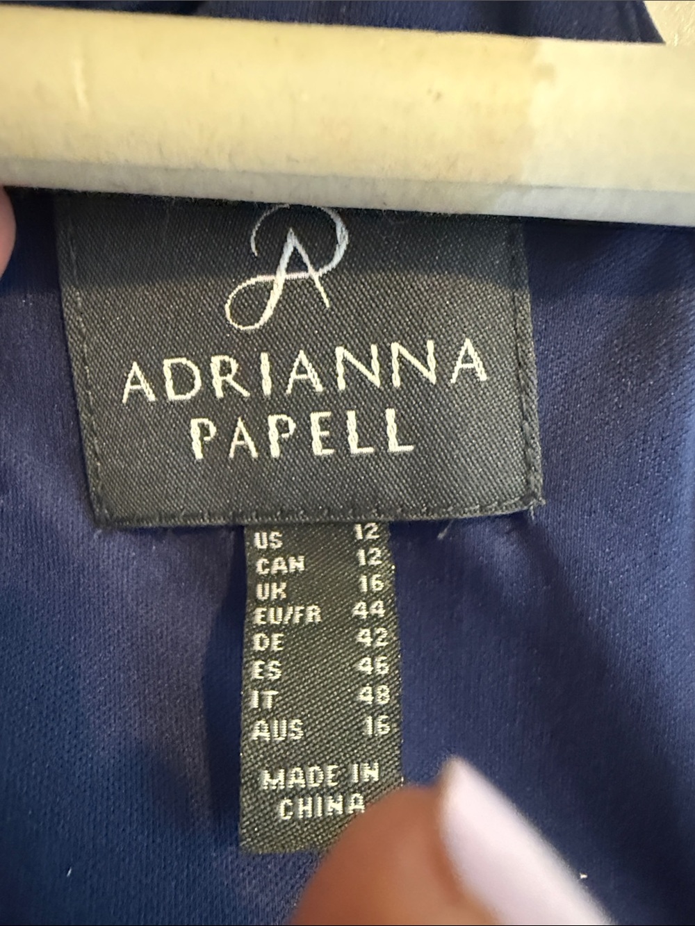 Adrianna Papell 12  navy leaf print halter neck dress 👗 - Picture 5 of 10